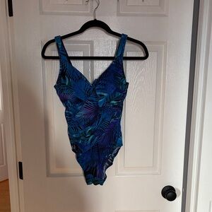 Miraclesuit Blue and Purple Women's Swimsuit